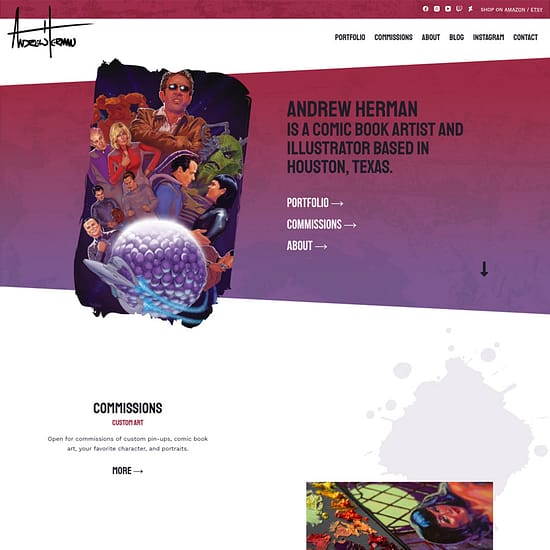 Andrew Herman Art website screenshot