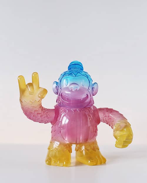 Colorful vinyl figure of Mailchimp mascot
